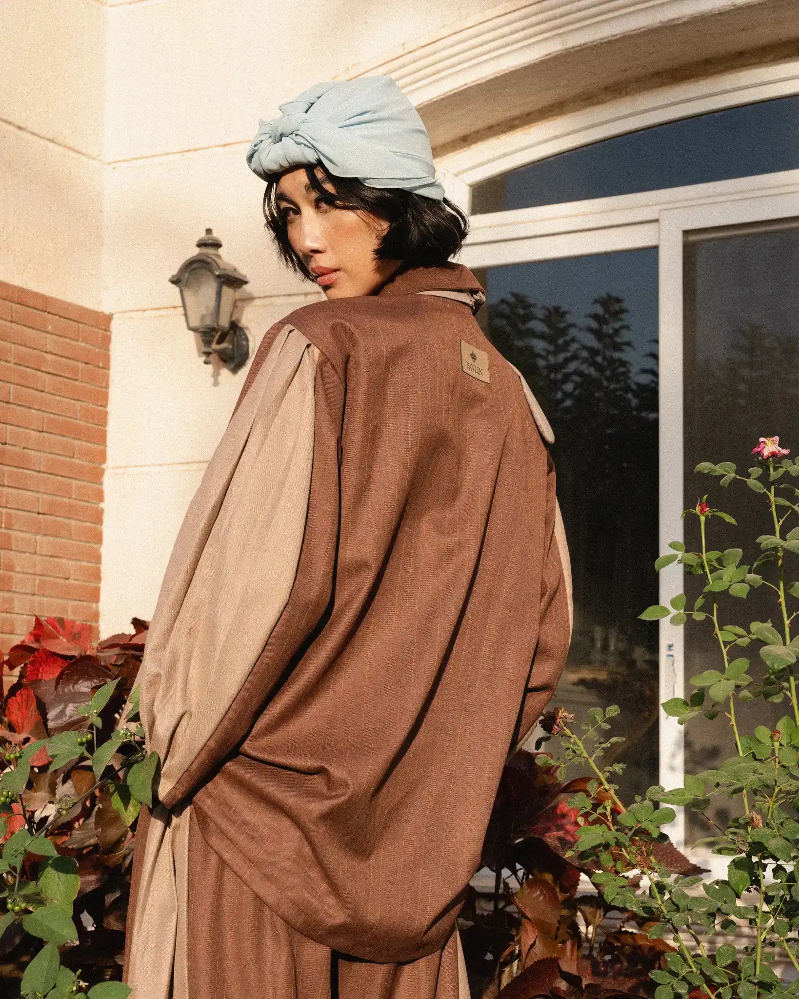 Elegant cocoa grace set with warm tones and a refined feminine design